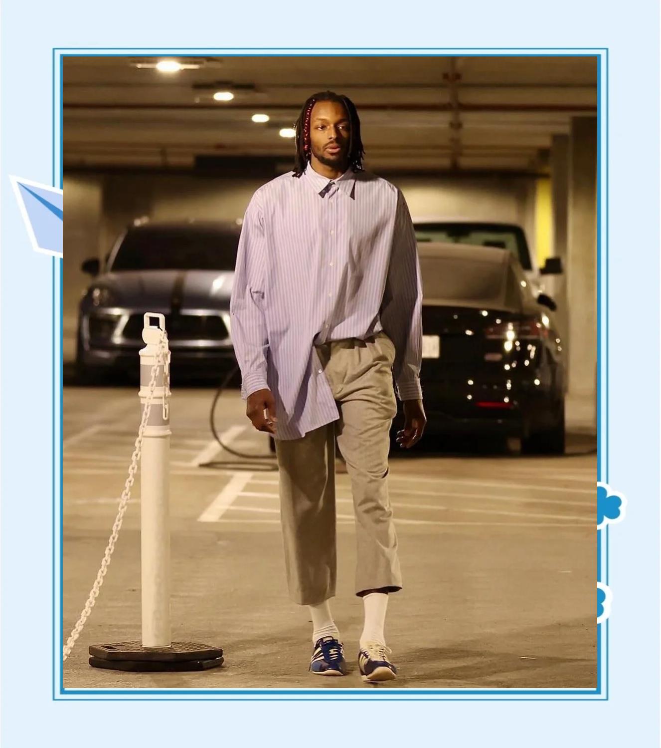NBA比赛中球员们的时尚穿搭秀